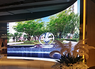 上海某中心曲面LED顯示屏由智彩科技設計、安裝